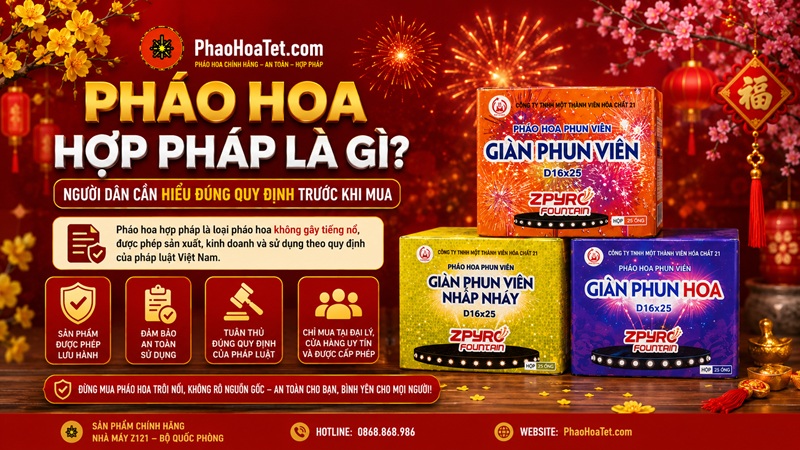 Pháo hoa hợp pháp là gì? Người dân cần hiểu đúng quy định trước khi mua