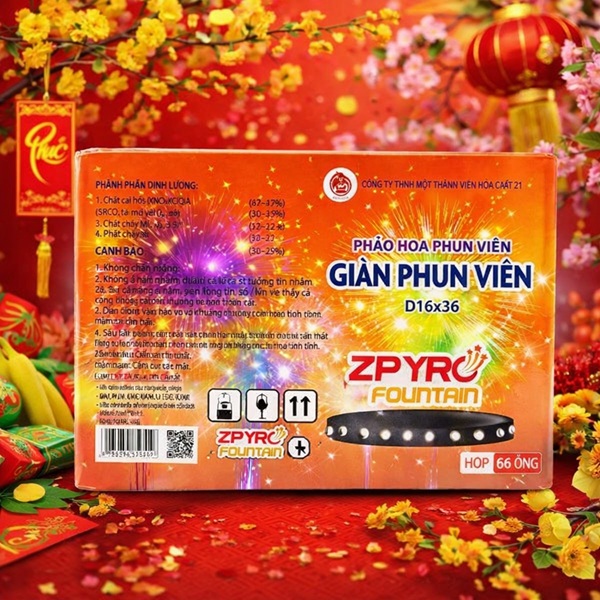 Giàn Phun Viên D16x36 Z121 (Loại 36 Ống) Test Police